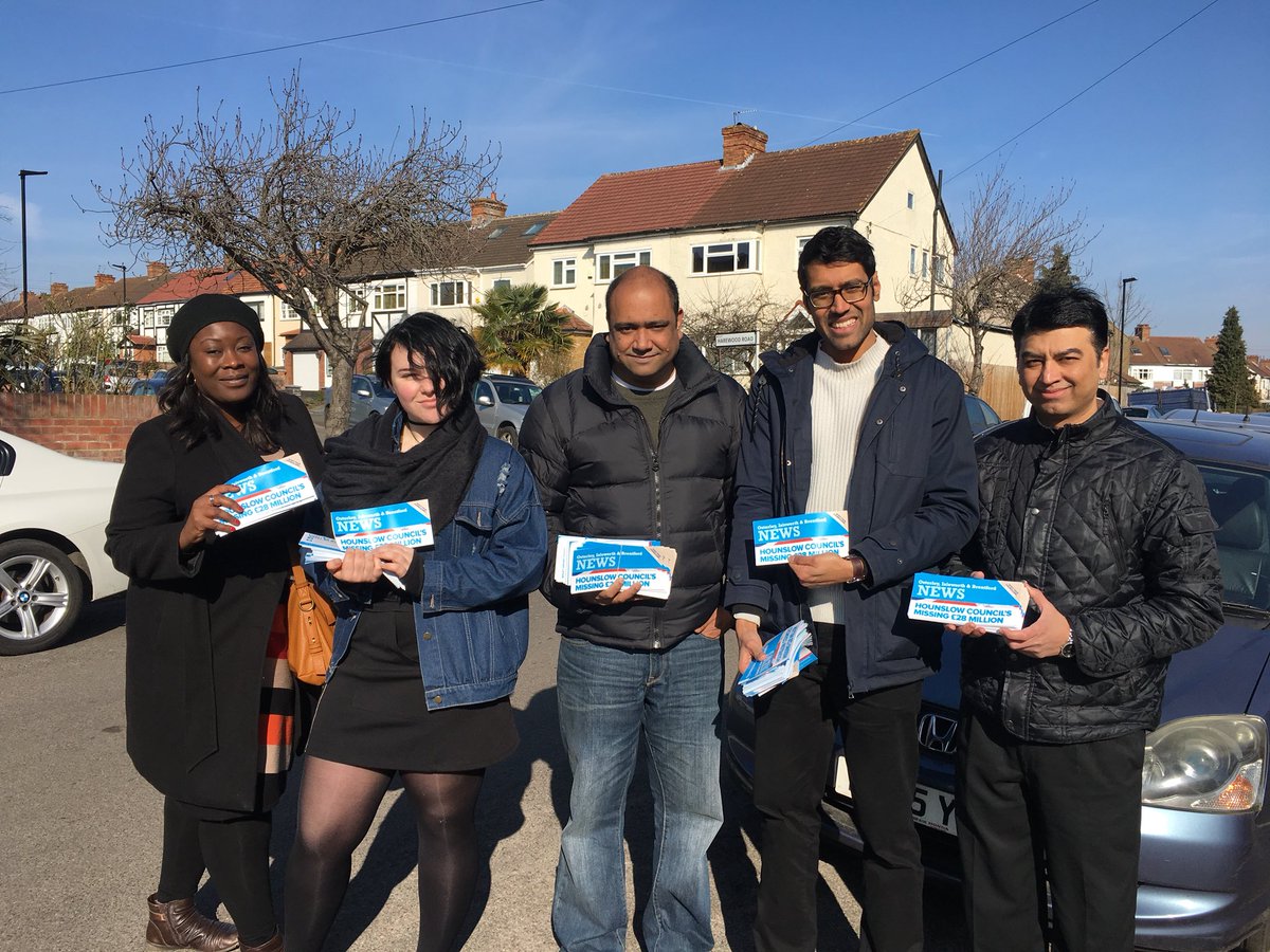 Great to be out with @HBIConservative <a href="/Maneesh19oct/">Maneesh Singh</a> <a href="/Ms_Torto/">Cynthia Torto</a> <a href="/PrasKannan/">Prasanna Kannan</a> and lots of others - a fab set of council candidates in #Osterley &amp; #SpringGrove and #HounslowCentral
Definitely the people to vote for in May’s council elections. #ToryCanvass