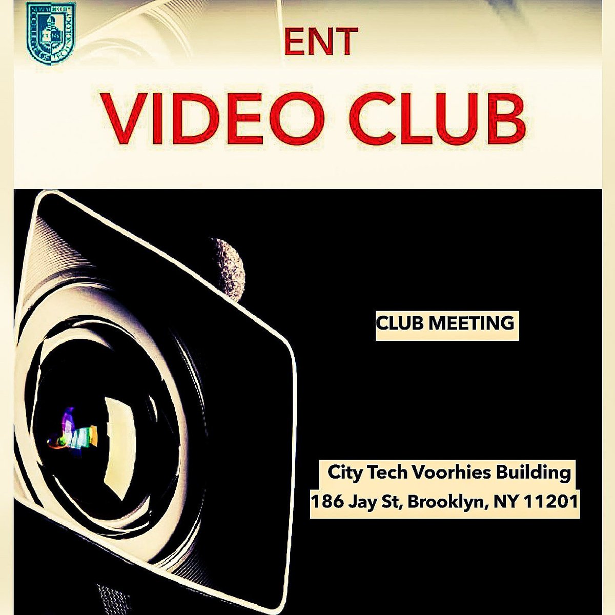 ENTVideoClub's tweet photo. A lot is taking place in the ENT Video Club. We've implement Lab Days into club activities. Members can attend Lab Days and get practical experience that will sharpen what they learned in class. #NYCCT #ENTVideoClub #LabDays #OntheMove #Photography #Videography #Cinematography https://t.co/QrUsrFBnQk