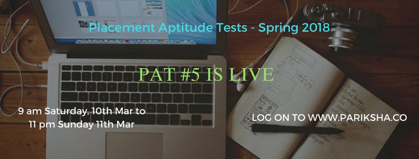 ParikshaCo's tweet photo. PAT #5 is now LIVE. Attempt the test today, to get your results on an All India Level!

Just log on to https://t.co/V3sldf9pXL https://t.co/PG60JCSFaw