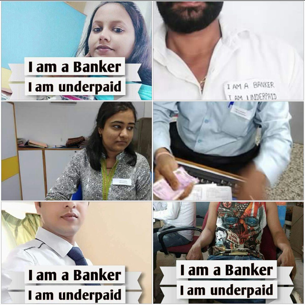Maurya_twitt's tweet image. #CPCforBankers These all r #NotesBan wale bankers.. and none of them r paid fairly. #Underpaid @WeBankerss @narendramodi @AmitShah @arunjaitley @FinMinIndia @AnuragChandraa @AnupamPKher @ShatruganSinha @YashwantSinha #StopCrossSelling @ravishndtv @nikhildubei @abpnewstv @ndtv