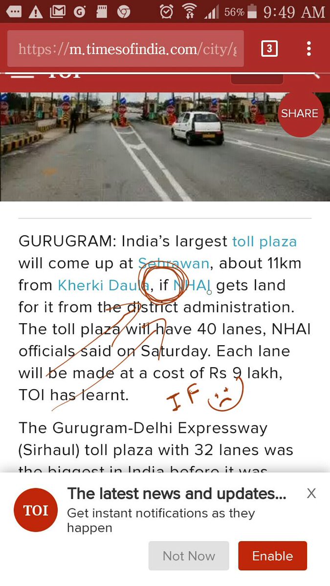 <a href="/cmohry/">CMO Haryana</a> <a href="/mlkhattar/">Manohar Lal</a> <a href="/BJP4Haryana/">Haryana BJP</a> @NHAISocialmedia Sir, isme bhi koi if and but hai kya 😂
#KherkiDaulaToll hatao
#dwarkaexpressway banao
#GiveGurgaonItsDue
<a href="/TOIGurgaon/">TOI Gurgaon</a> <a href="/TOIIndiaNews/">TOI India</a>