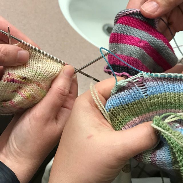 knitmoregirls's tweet photo. Movie theater knitting casualties. (Yes, we checked in the bathroom afterwards.) #whenknittingattacks https://t.co/LM7ICLK8rc https://t.co/YbktZCkHjS