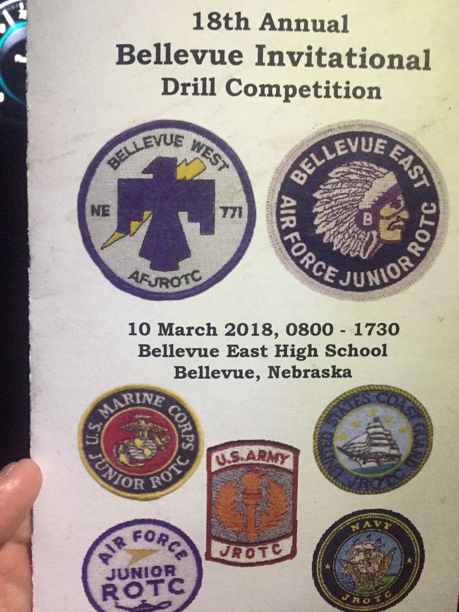 BeardmoreChevy's tweet photo. These area high schoolers have been practicing the art of military drill, and today they competed at Bellevue East High School. Congrats to all who participated! 🥁 We're honored to sponsor great community events like these. https://t.co/jzmSshlYp2