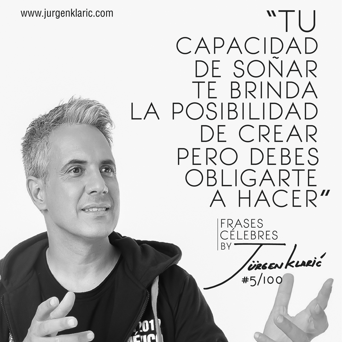 JurgenKlaric's tweet photo. No basta soñar hay que HACER. #FrasesCélebresJurgenKlaric https://t.co/g2GsTnr9b7