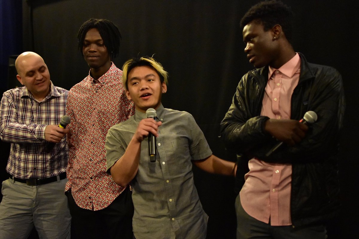 POEFF's tweet image. We're over halfway through Day #2 of Peace on Earth Film Festival. Thank you to all of our filmmakers for an enlightening panel. Over half of our filmmakers are showcasing one of their first films right here at #POEFF18.