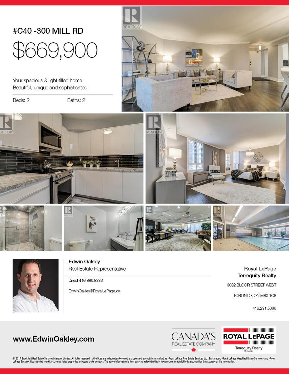 edwinoakley's tweet photo. #OpenHouse #Toronto #Etobicoke #Oakville #GTA #Mississauga
Sunday March 11. 2-4pm
#AMAZING 2BR 2WR 1300sqft Condo Apt
https://t.co/BBMD0A2Weh
#RealEstate #homebuyer #PickWisely #Realtor #SalesPerson #TorontoRealEstate #FactsToronto #HappeningToronto #ThisWeekendTO https://t.co/mtGWH16S2G