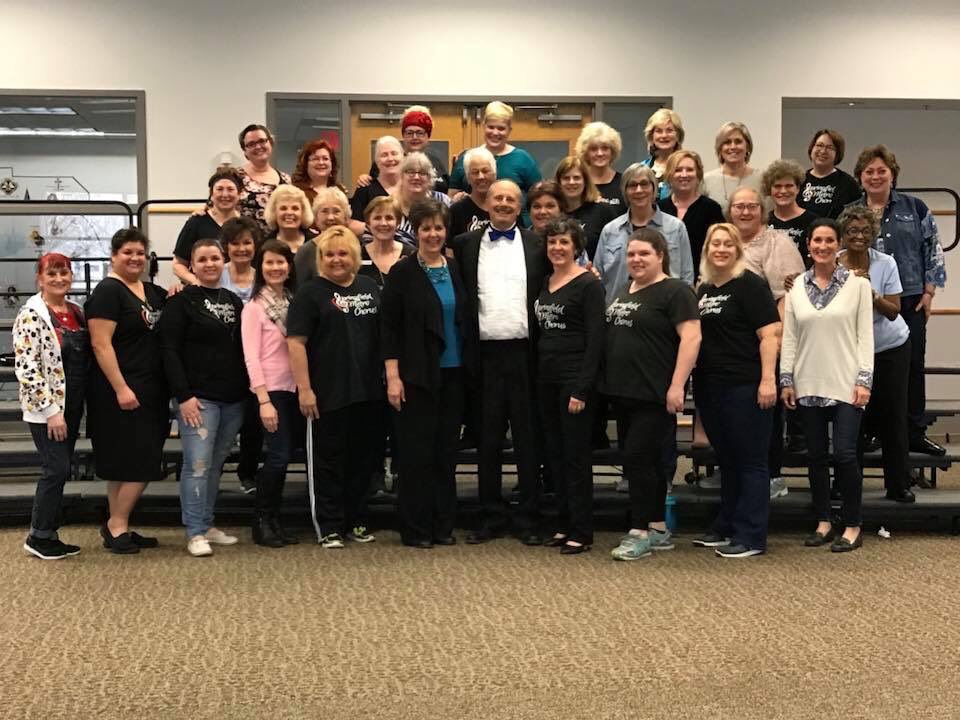 SGFMetroChorus's tweet photo. Mary Rhea was awesome today coaching Springfield Metro Chorus. Thank you for the ‘pearls’ you shared with us. We are excited to share our songs at  Region 25 contest in Little Rock in 2 weeks! https://t.co/o2zAukYEPB