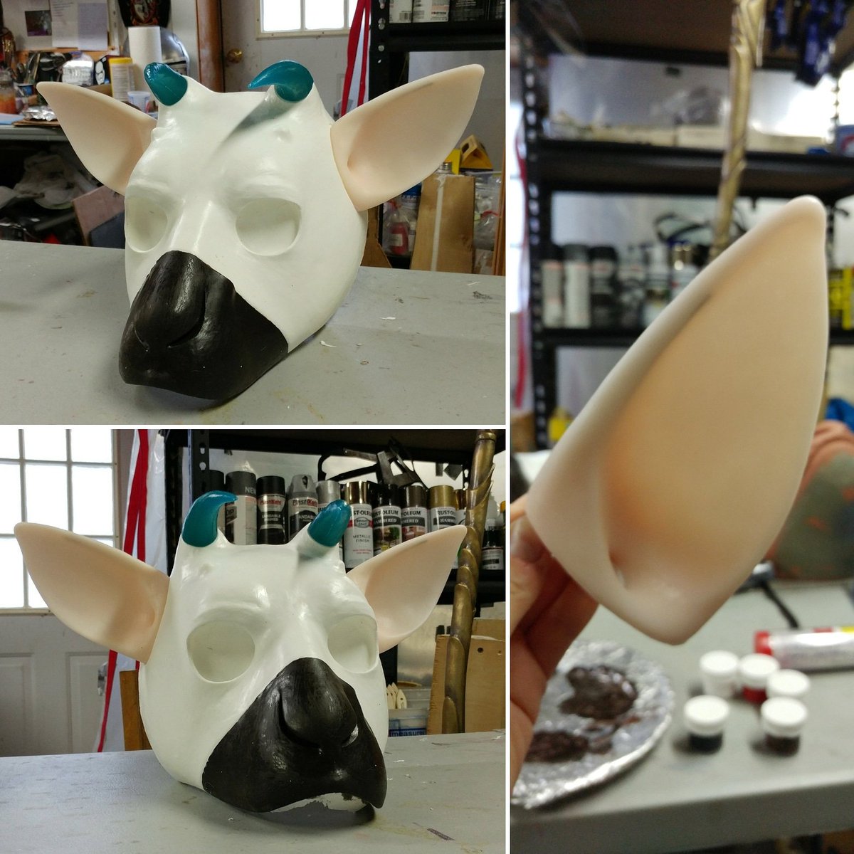 EldritchArts's tweet photo. Trying out this thing called Twitter... So here is a pic of the Trico mask I am working on!  #dogbirdcat https://t.co/VHoaNnCFmK