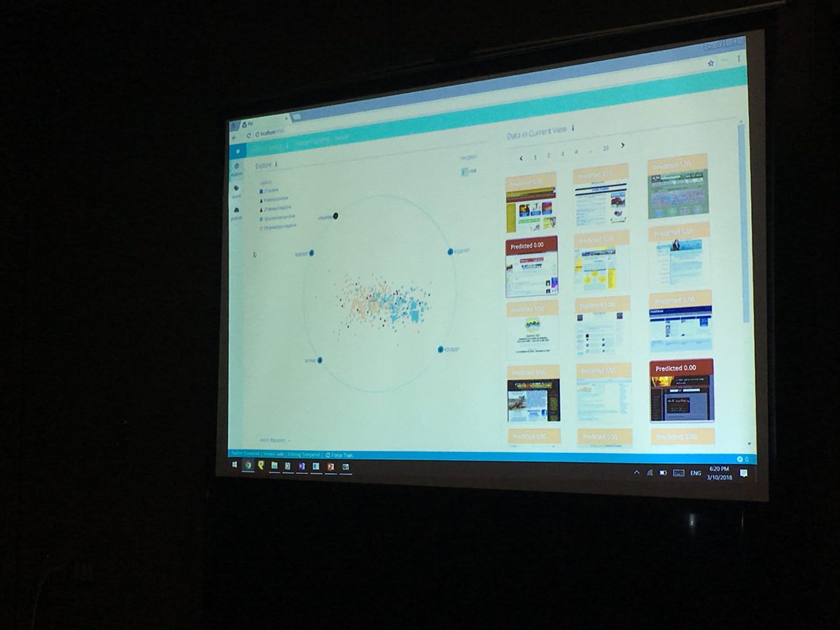 denisparra's tweet photo. Nan-Chen Chen demoing AnchorViz an interactive machine learning interface for document exploration developed at Msoft Research, #esida2018 #IUI2018 https://t.co/c0su706jmG