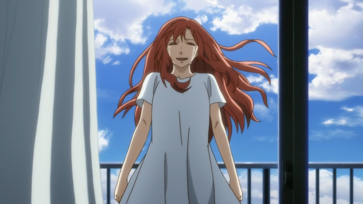 白昼夢 En Twitter 魔法使いの嫁22話 青空をバックに飛び降りる母親とそれを呆然と見つめる幼少期のチセ 3話の時点でチセにとって空がどんな意味を持つのか 長沼監督はpanダウン等を交えて映像的にハッキリと描写してる 作品理解度すごい