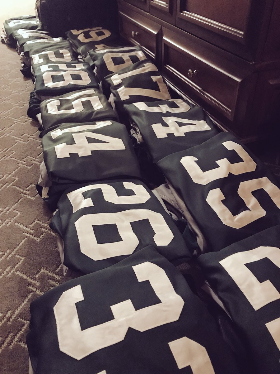 EMUbsbmanagers's tweet photo. Laundry is ready for tomorrow’s rubber-match! Special shoutout to @PokesBSBMgrs for the hospitality! #EQfam #ManagerSZN https://t.co/VUr9uD8IXJ