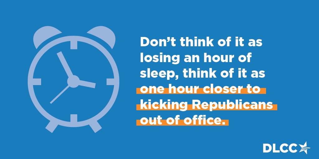 DLCC's tweet photo. Don’t forget to turn your clocks ahead! https://t.co/LnAkwclk9D