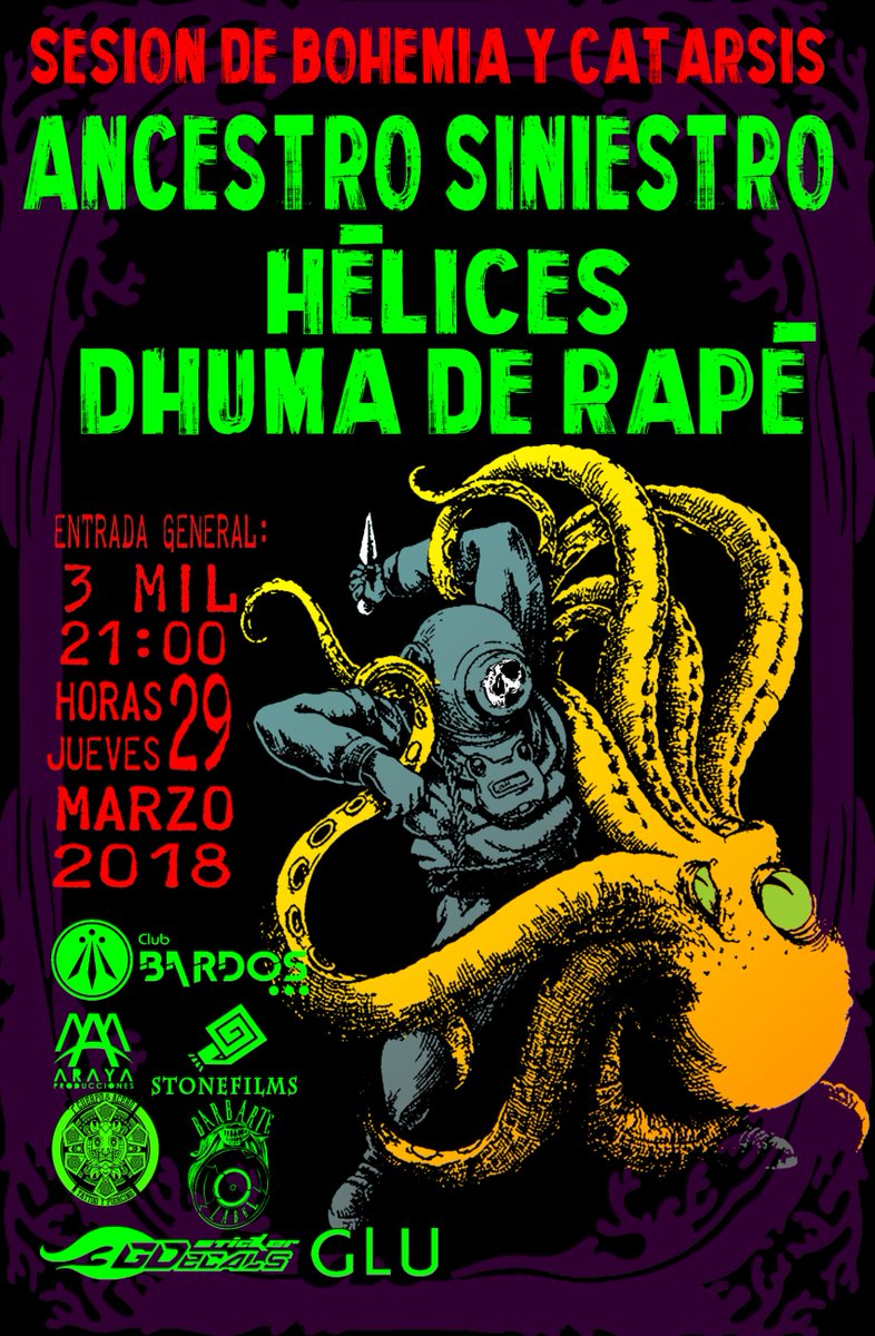 DhumaDerape's tweet photo. jueves 29 de marzo 

@stoner_rock_fr  @NewRockChile  @chileanrock https://t.co/8Al1T5Nuev