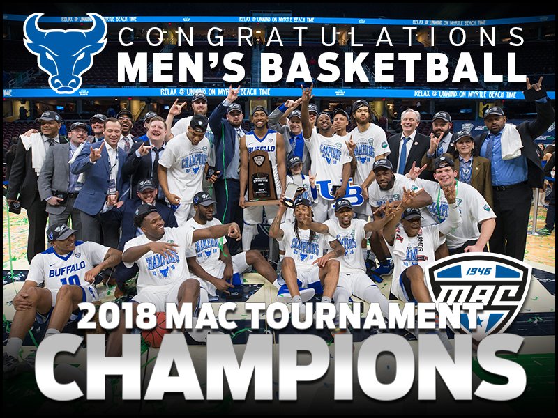 UBuffaloMBB's tweet photo. The Bulls Are Going Dancing!!! #UBhornsUP #UBDANCING https://t.co/OzofUtOBQx