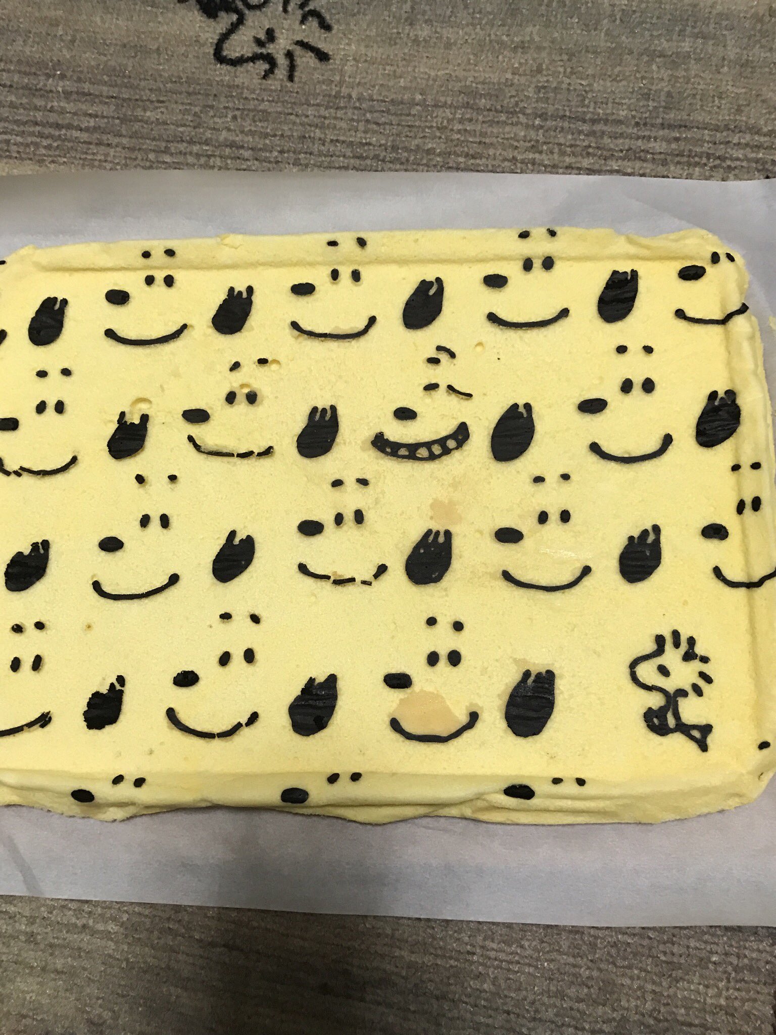 ｎａｍｉｍｏ در توییتر 顔剥がれたけどなんとか修復できた デコロールケーキ スヌーピー