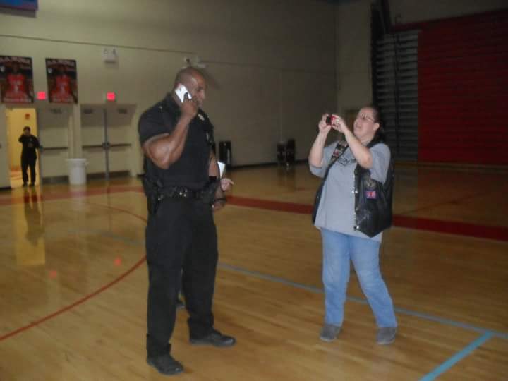 AngieWiley89's tweet photo. At the #LivePd100 @RCSD watch party last night. A fan Duchess Boyette asked @BrownGaro if he would talk to her super fan mom on the phone and he did!! #livepd @OfficialLivePD @LivePdFantasyLG @LivepdEdits @LivePDNation @scrampestman @RealityPDBingo @DeputyDiesels @TomMorrisJr1 https://t.co/NBpMwreyja