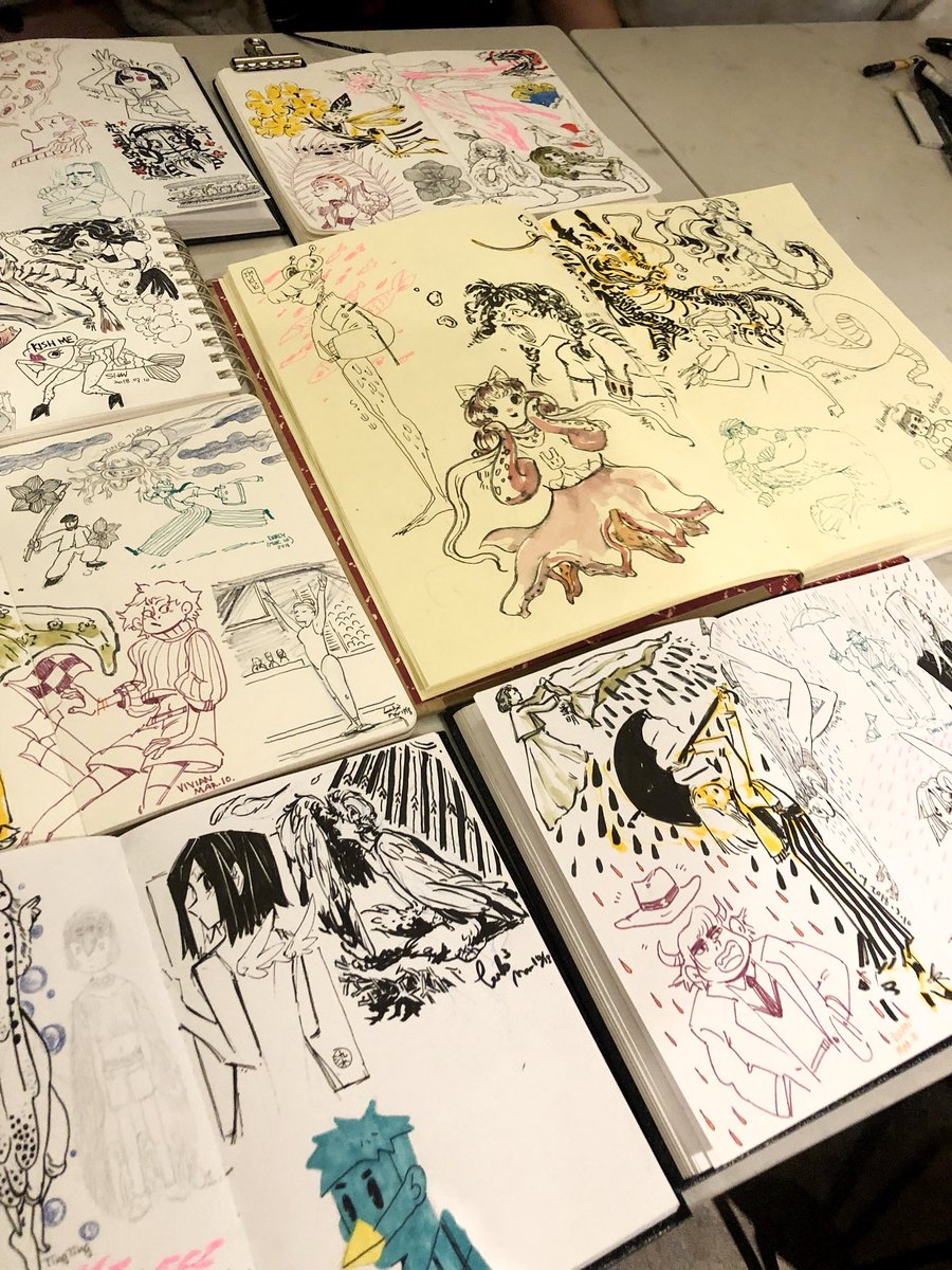 Really nice afternoon with @vivsdraws @_S_shanshan and other great artists! ❤️❤️❤️ 