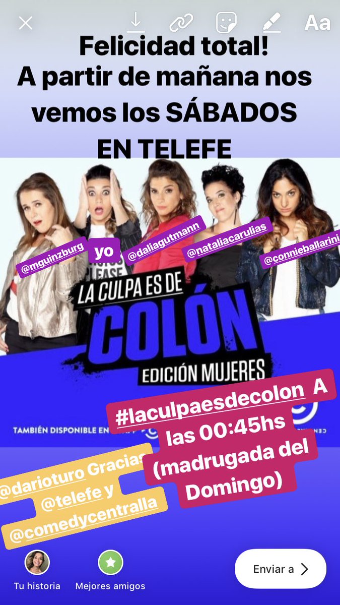 fermetilli's tweet photo. Ya estamos en el aire en @telefe !! #laculpaesdecolon https://t.co/cm4JJUeYrO