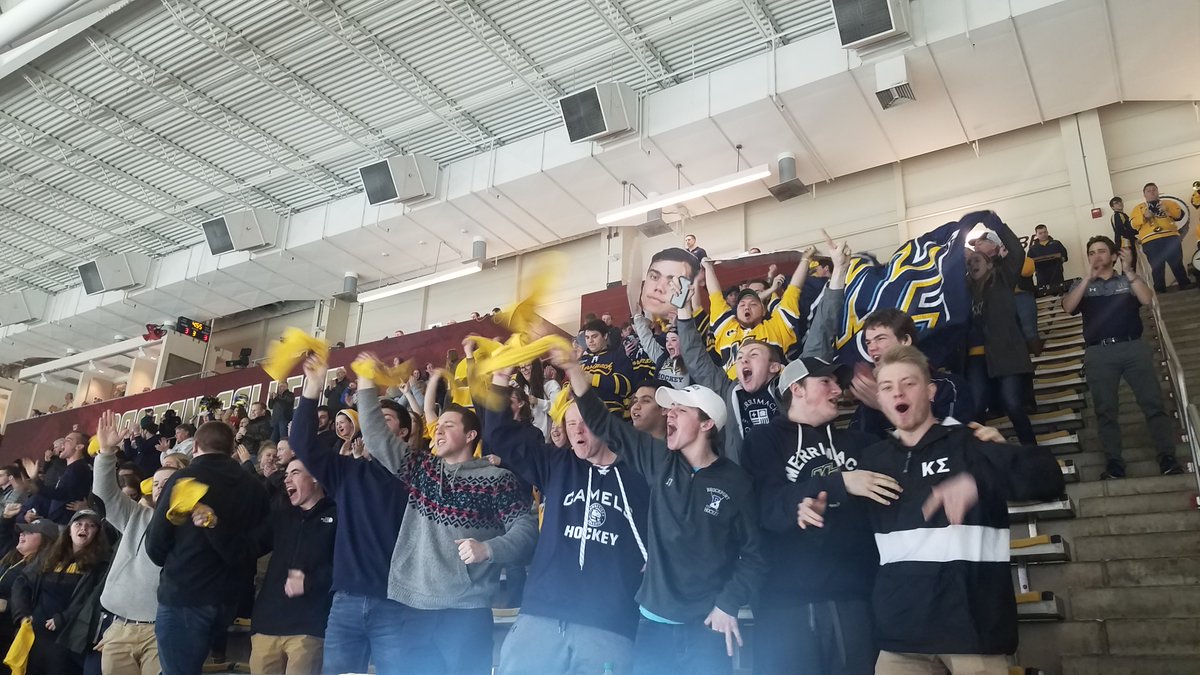 Merrimack_MIH's tweet photo. Seriously...thank you all for everything not only this weekend (when we literally took over Conte, as this photo indicates), but all year long. Once again, we have the best of the best supporting us. 

THANK YOU.

#GoMack | #WarriorPride https://t.co/wgTJQuMwmg