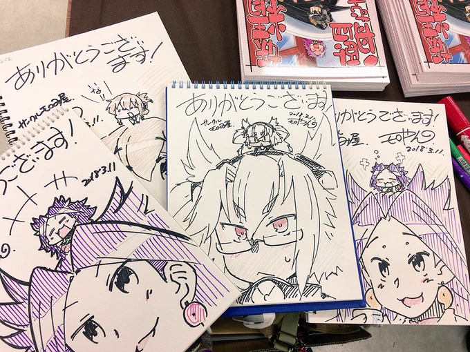頼まれてたスケッチブック2つは持ち主の元へ、残りも無事書き終わりました! 