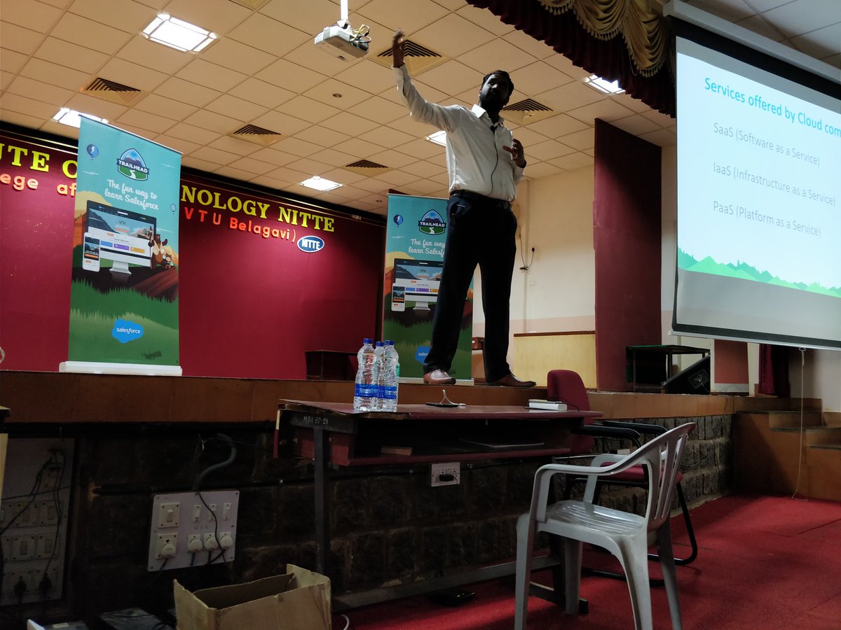 goabhigo's tweet photo. Harish Nath introducing @salesforce to NMAMIT, Nitte (my college) for 2 days @trailhead workshop.
@mittuvikas @rakeshsfdc
#ProudAlumni https://t.co/5b91eK6WgM