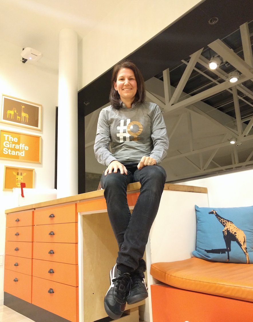 Bay Area WiMLDS founder, @ledell, modeling her new #InternationalWomensDay @Twitter swag from @datachloe... the prize for tweeting the most from the #WiDS2018 event at @AirbnbData in SF tonight! best. swag. ever. #widssfairbnb