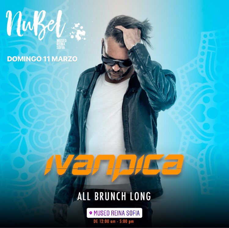 IvanPicaMusic's tweet photo. Nos vemos este Domingo desde de las 12 a 17 hrs en el mejor #brunch de #Madrid. 
Más info @NuBelMadrid 
#deephouse #nudisco #Afrohouse #ivanpica25anniversary https://t.co/pIgrcISQcY