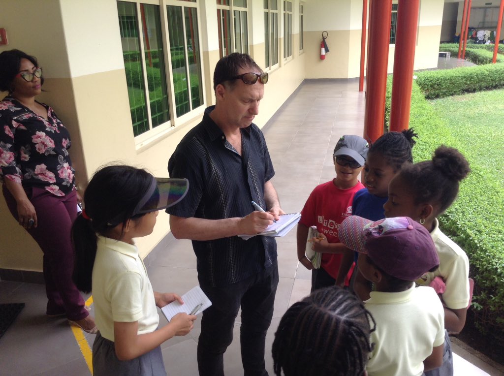 cis_lagos03's tweet photo. Junior School students get their books signed by Author @alan_durant 
#CISLiteracyWeek
#LiteraryInspiration
#WritingIsFunAndFundamental
#MythsAroundTheWorld
#AJourneyAroundTheWorld https://t.co/nj60EchPJu