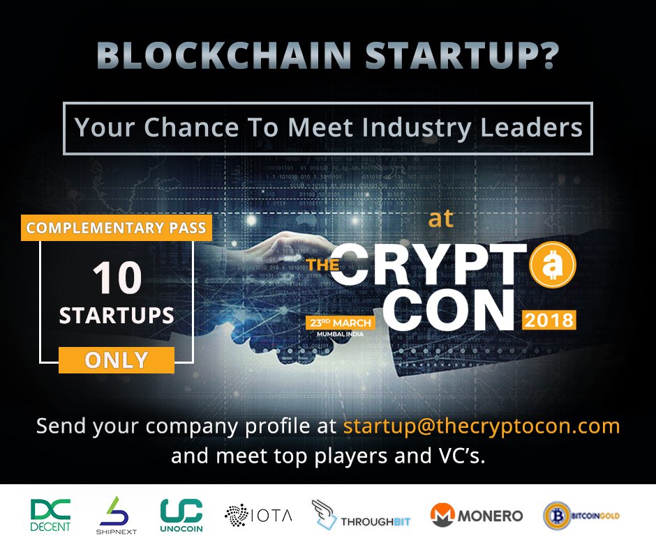InfinitVerse's tweet photo. The Crypto Con is bringing an opportunity for your #Blockchain #Startups on 23rd March in #Mumbai to connect with global blockchain based companies. Register your Startup at startup@thecryptocon.com and get complimentary passes #TheCryptoCon #blockchain #cryptocurrency #bitcoin https://t.co/FPKRZ1By1R