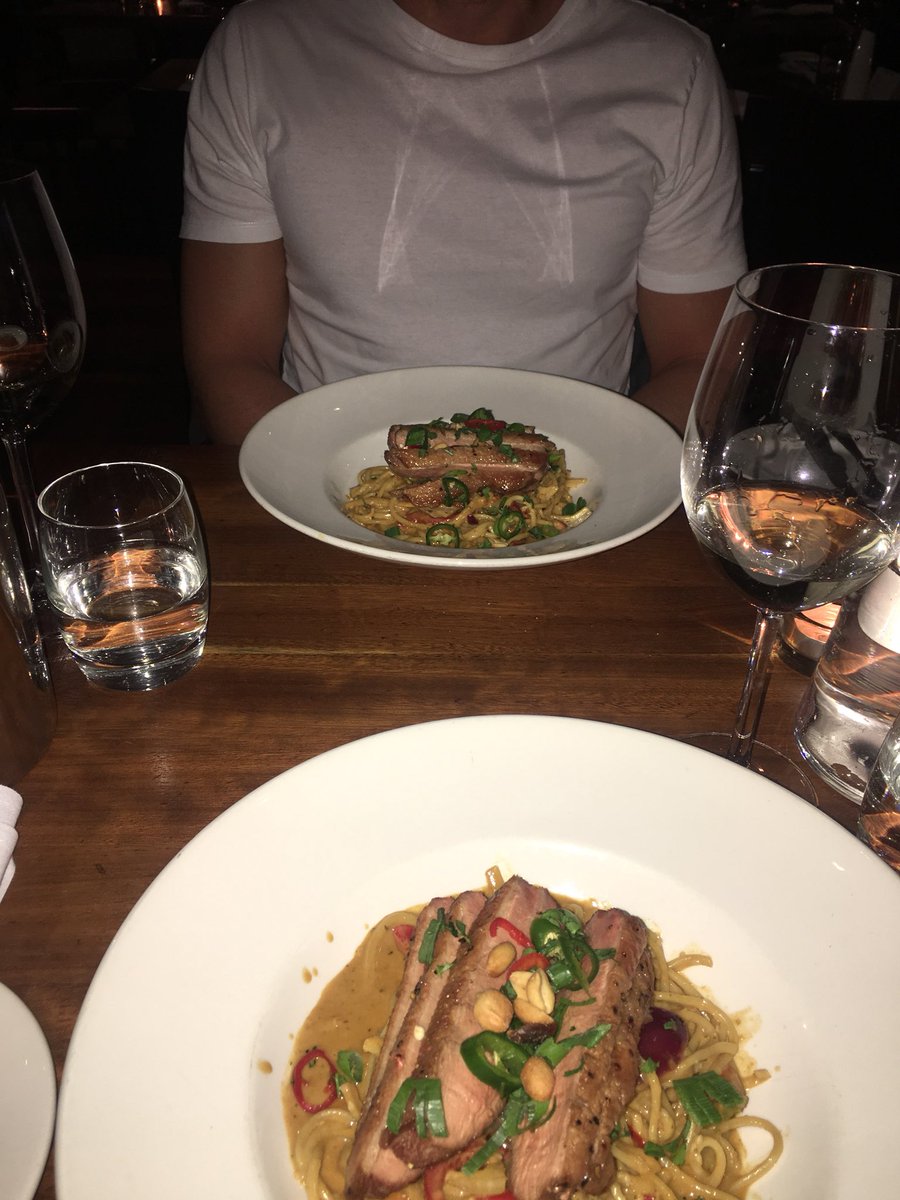 SarahhMScott's tweet photo. First week back at work done.  Obviously this called for dinner &amp; wine 🍷 https://t.co/nCA9YdkmbI