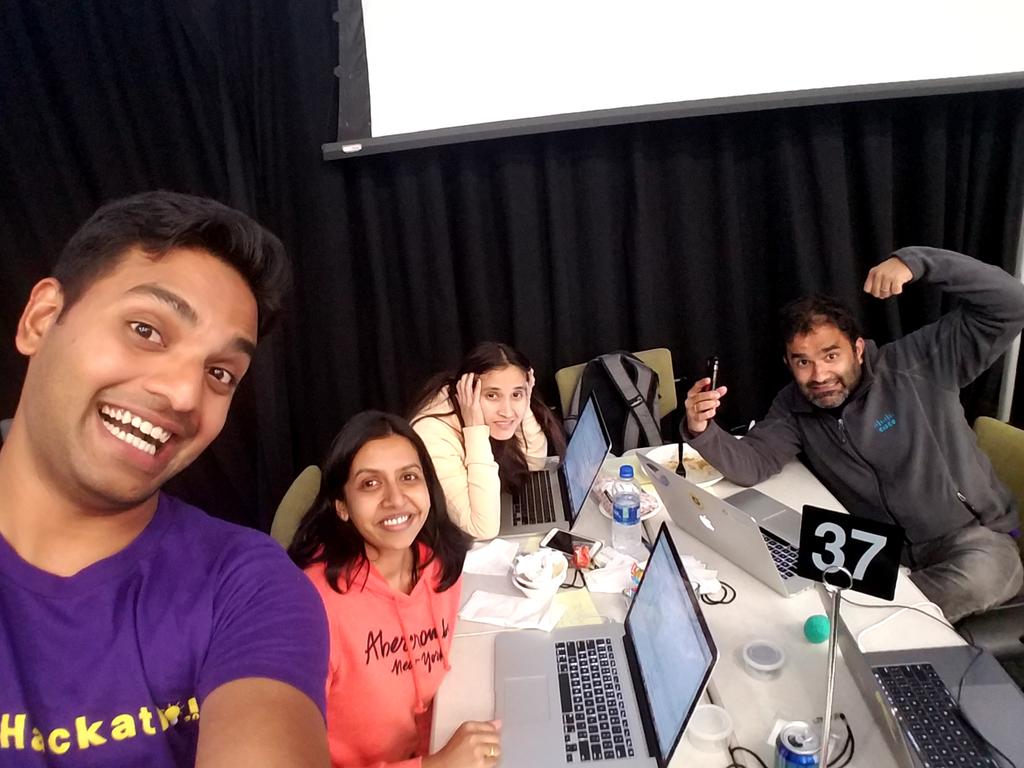 dm_venkatv's tweet photo. Hacking and Cracking!!! #enhack18 #iwdenhack18 #cisco #lovewhereyouwork #wearecisco @c_chitnis https://t.co/bpjZYq8H9t
