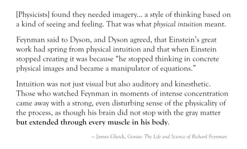 On #EmbodiedCognition & Physical intuition: