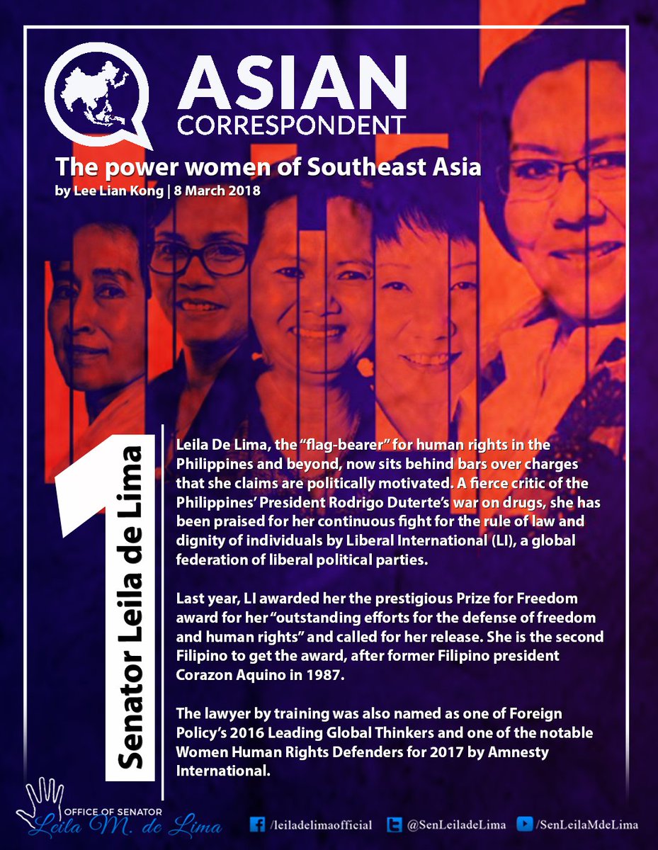 BranSantos2's tweet photo. #FreeLeilaNow #OneforLeila #LabanLeila #WorldisWatching #StopPoliticalPersecution #StandUp4HumanRights #ForFreedom #IWD2018 #PressforProgress https://t.co/G3avG4IK0N