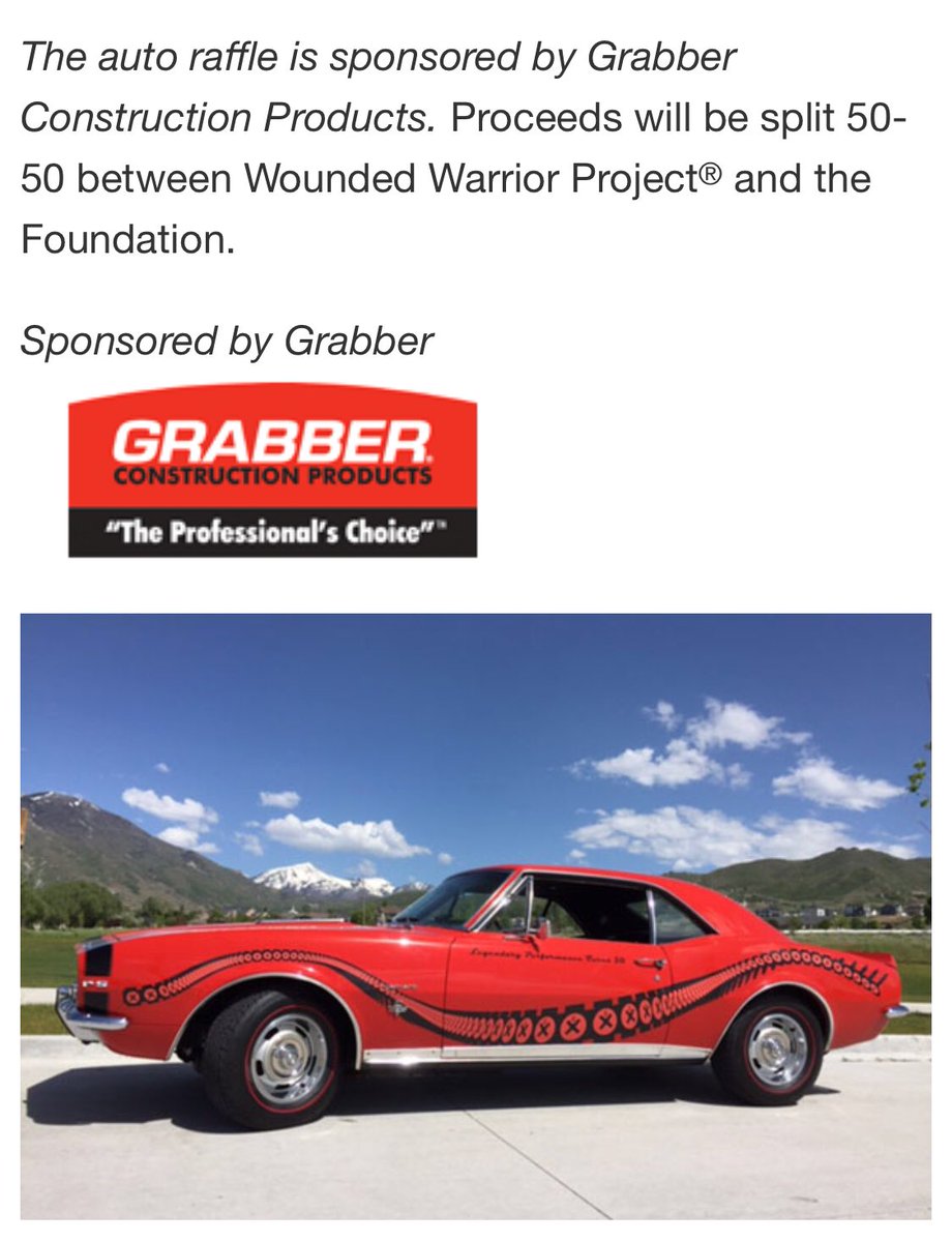 kjones_jones's tweet photo. Show your support for the Foundation of the Wall and Ceiling Industry by participating in the Foundation Auto Raffle. This 1967 Chevy Camaro can be your new ride—if you buy the winning ticket. #AWCI100 #grabber50 @AWCI_INFO https://t.co/OwZyQAgb3v
