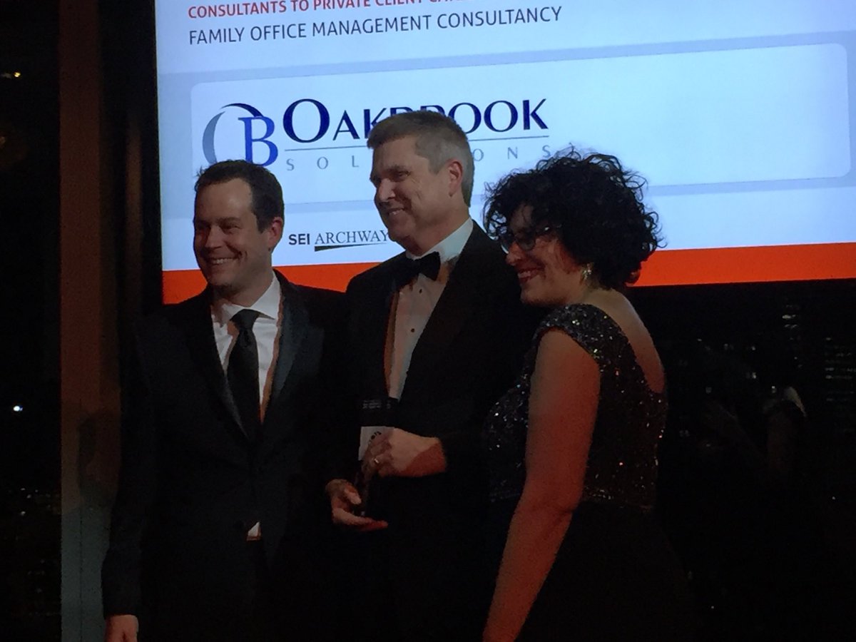 cvmartinez's tweet photo. Humbled to be in such great company and honored to be recognized by #familyoffice peers as Best Management Consultancy for 3rd Year @FWReport Awards 2018! @Oakbrook_Solns #managementconsulting #3peat!!! https://t.co/mIDRbjUtXw