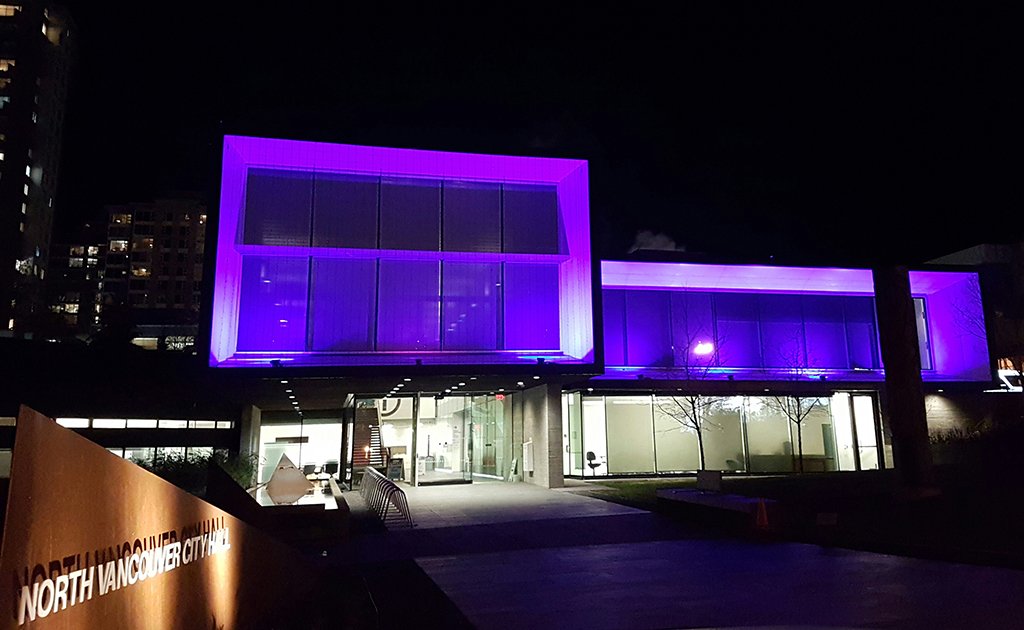 We're lighting up purple tonight in honour of #InternationalWomensDay. #NorthVan https://t.co/XqbN3942Wf