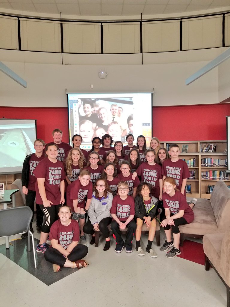 elisepeyrot23's tweet photo. Great to Skype with @HoskingJason and his kids again this year!! 5 hours down, 19 to go!!!  #briarhill24hrworldtour #ToInfinityAndBeyond https://t.co/vrrNlcT1WU