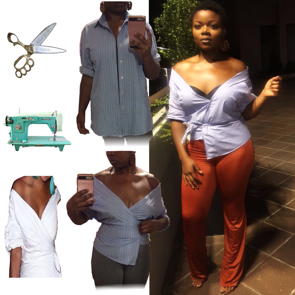 TheBeautyReform's tweet photo. “Lose weight” they said
“It’ll be great” they said. Until you fuck around and have to get rid of your entire closet then pull out the sewing machine cause Dangote is not your fada😫 #NoShoppingUntilImDone #ButITakeGiftsDoe😇 https://t.co/E0sfOoXcHL