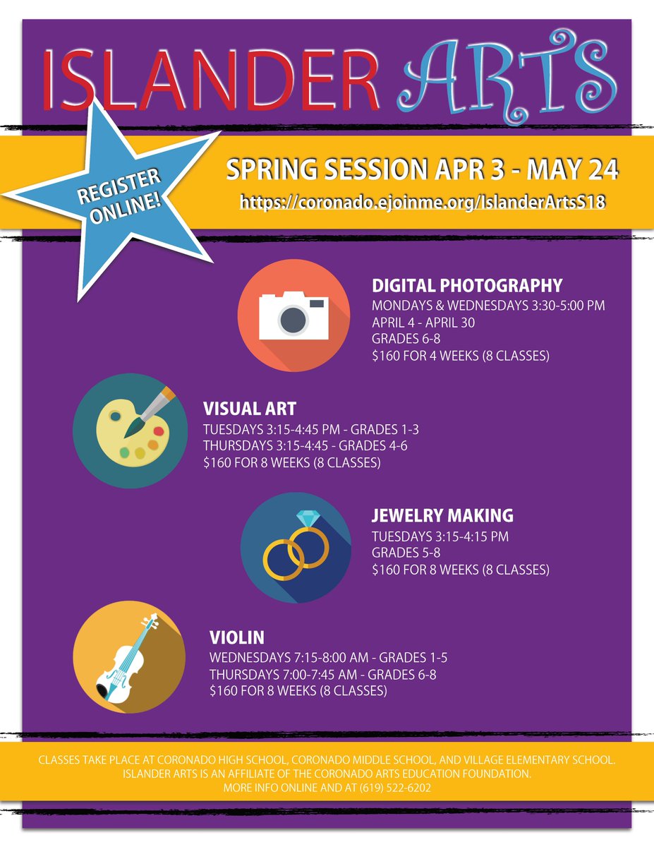 Class start right after spring break!