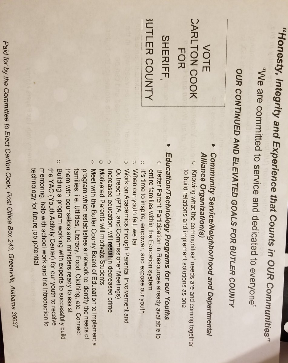 Carlton Cook for Sheriff tweet media
