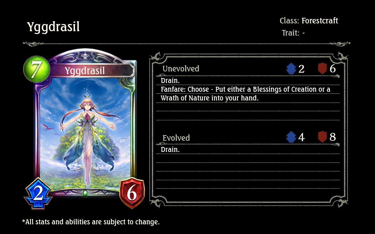 Image result for yggdrasil shadowverse