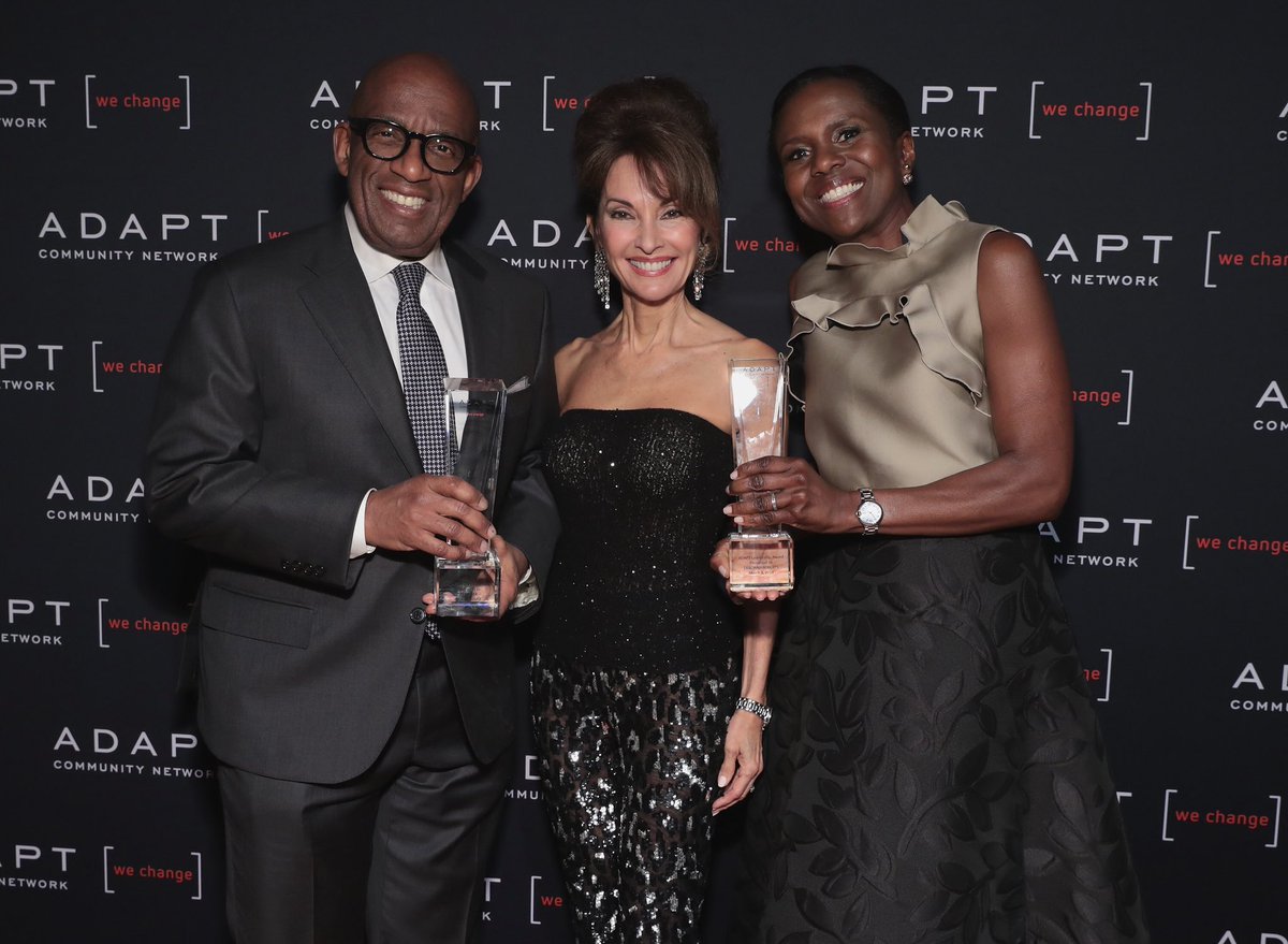alroker's tweet photo. The Roker #family had such a good time at the @adaptwechange #awards this evening and #ThankYou  to @Susan_Lucci for presenting our #award https://t.co/WqZOhwuDdx