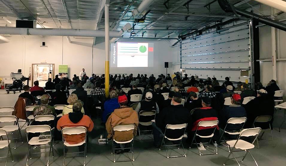 PrecisionMike82's tweet photo. Fantastic turn out today @CHSLarsenCoop #YieldPoint High Efficiency Farming Seminar! Great job to everyone involved in making today possible! @precision_plant, @360yieldcenter, @YetterFarmEquip, @AgLeaderTech @BbaerBrian @ryanjones1289 @codymiller21 https://t.co/ETFiavA0mj