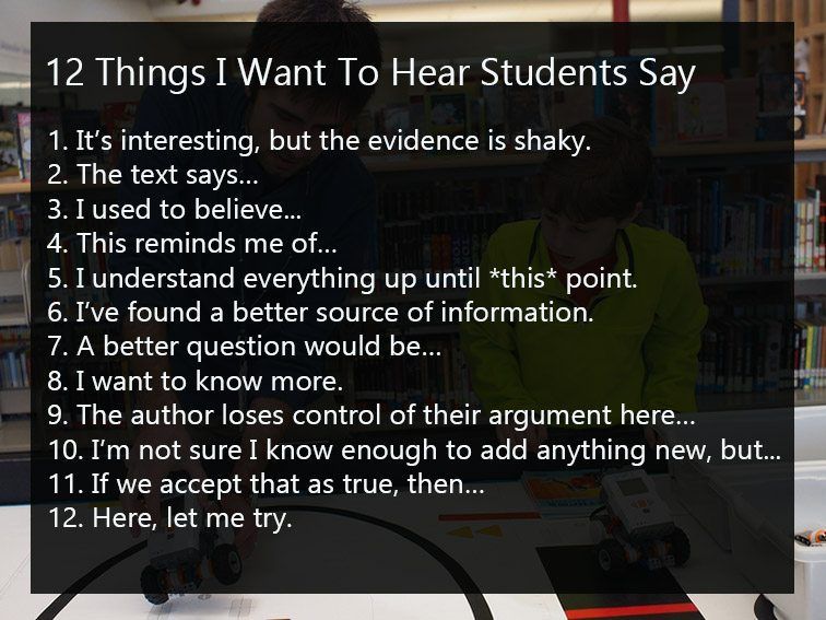 TeachThought's tweet photo. What Teachers Want To Hear Students Say https://t.co/71vs3Ksf00 https://t.co/OFMC5ej0HG