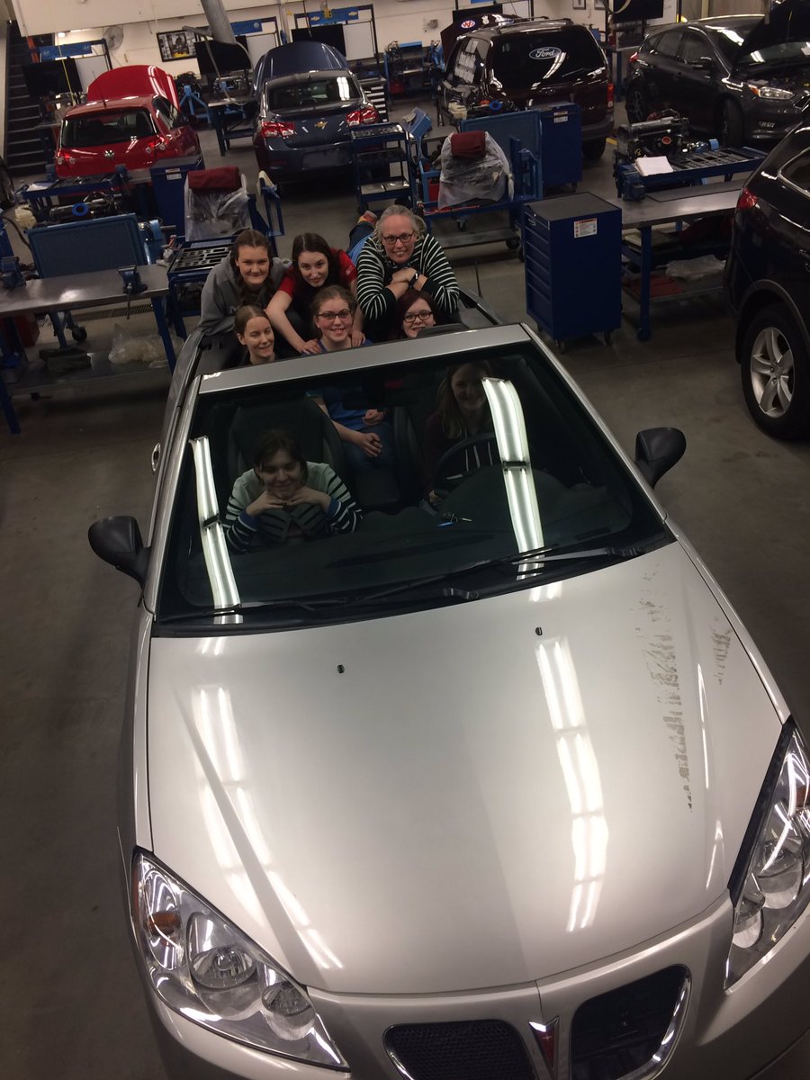 caroline_walch's tweet photo. How many @girlguidesofcan can you fit in a G6??? @NAITtrades @WITT_NAIT #naitautomotives https://t.co/FjkLOn0Gmt