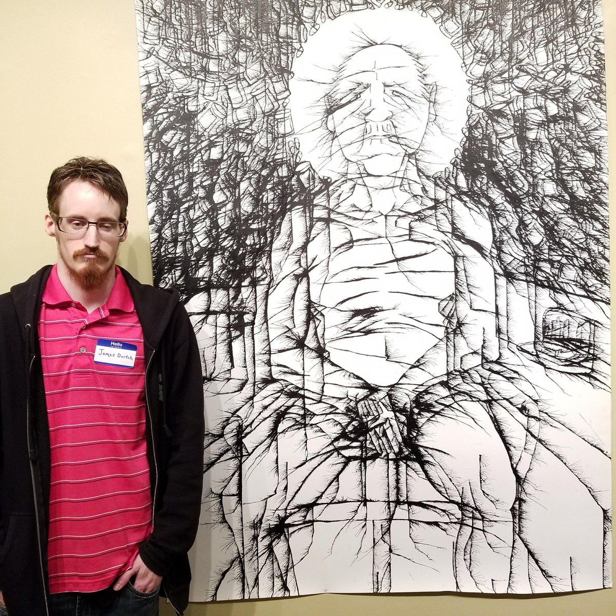 JamesDortchArt's tweet photo. Great Alumni Art Show reception and artist talk. It was wonderful seeing everyone again, answering questions, and giving "advice" to students.
#jamesdortchart #artshow #andersonuniversitysc #alumni #dropper #portrait #portraiture #illustration #drawing #art #artwork #ink https://t.co/GOzaJgS0zh