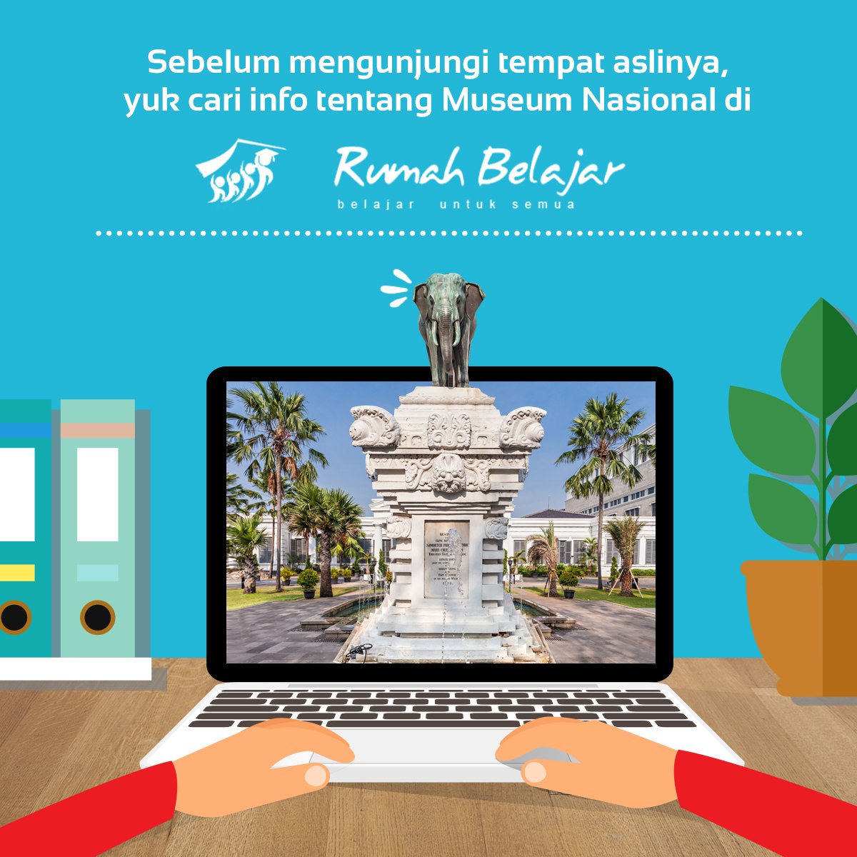 #SahabatDikbud belum pernah mengunjungi @MuseumNasional? Jangan khawatir, sebelum berkunjung langsung, Sahabat dapat mencari tahu dulu informasi seputar Museum Nasional di rumahbelajar.kemdikbud.go.id.