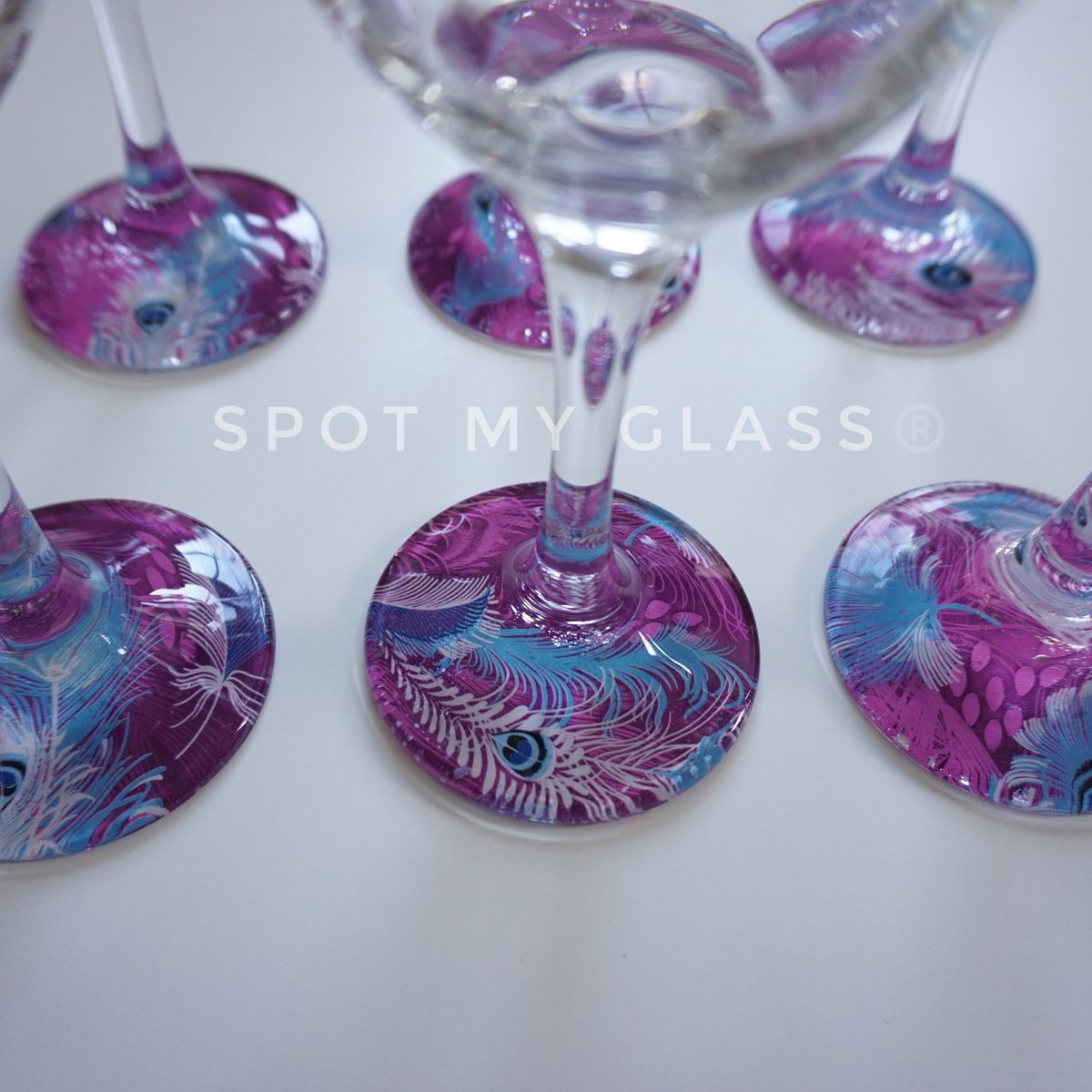 SpotMyGlass's tweet photo. #goodmorning here’s a #Tuesday #WIP for you. These are #New to #Spotmyglass and we absolutely LOVE the pattern and colours on these glasses, absolutely gorgeous #Decoupage glasses. 

Who doesn’t love a spot of #Pink &amp; #Purple ? Soon to be listed on Etsy. Link in bio 🎈 https://t.co/DTCRhATh5A