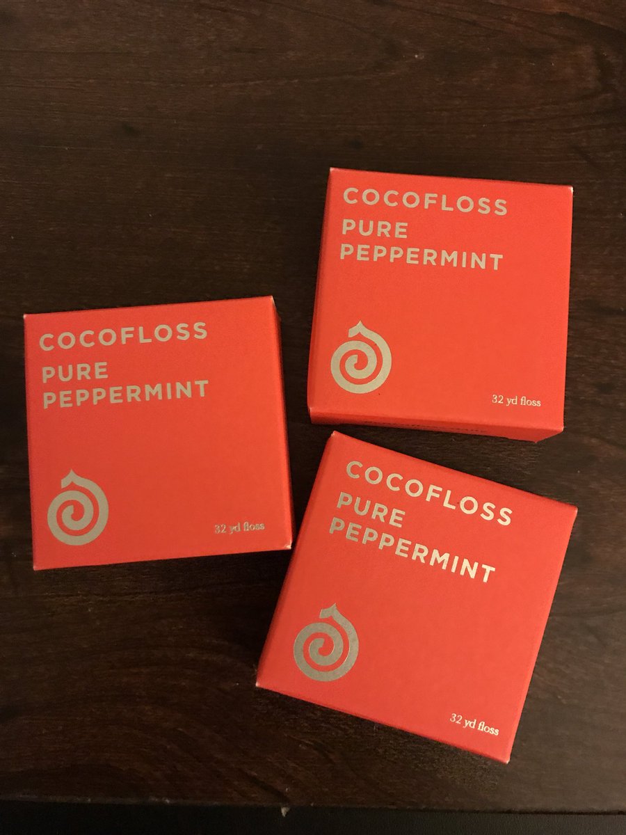 jenmkirch's tweet photo. My installment of @getcocofloss arrived today, and the #purepeppermint is mintier than my usual #deliciousmint! #flosssubscription #oralhygiene #flossophy #dentalhygiene #flossitup #cocofloss #getcocofoss https://t.co/lLYWxXRC87