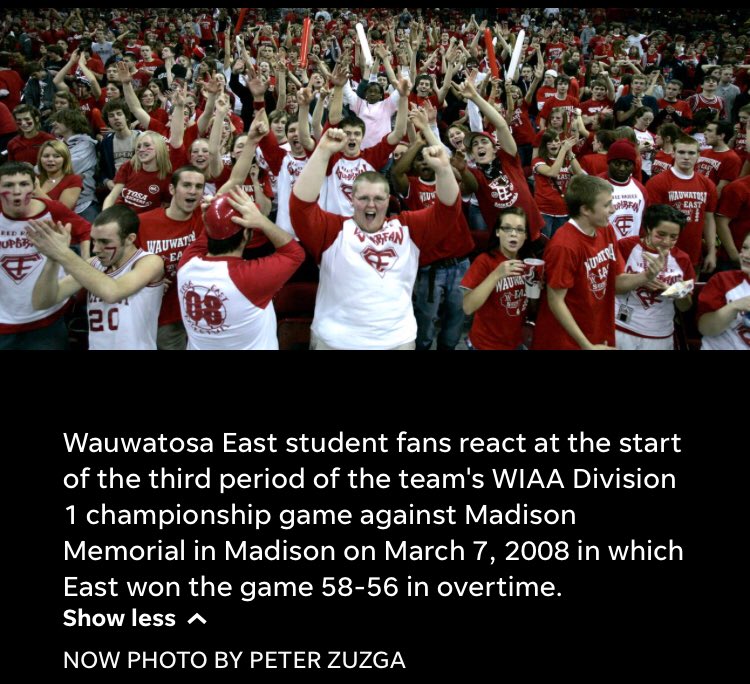 MJGouvion's tweet photo. Dang, I miss a good student section. #state08 @TosaRedRaiders @tosaschools 

Photos: Throwback Thursday - a decade ago https://t.co/CAZzQPsPNJ via @journalsentinel https://t.co/YSkKMGAfJ0